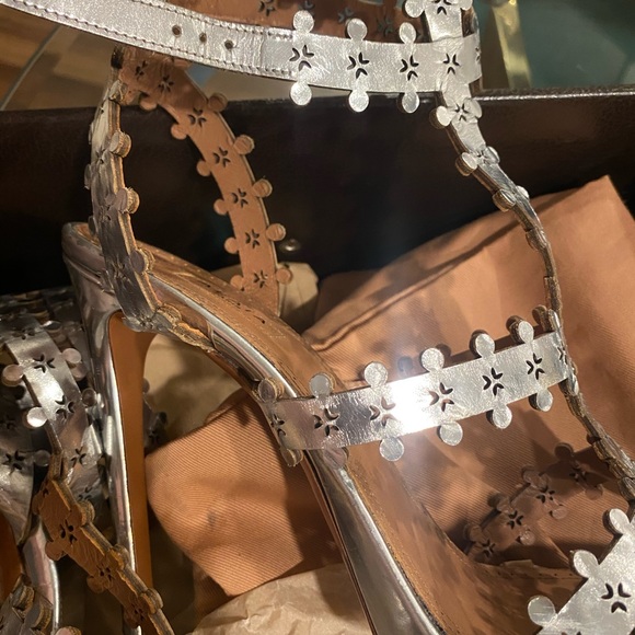 Azzedine Alaia caged high heel sandals silver 41 - Picture 10 of 15